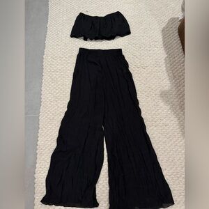 Black Women's Two-Piece Set - Pants & Top